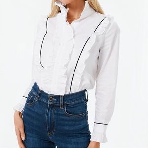 tuckernuck white ruffle reagan button down